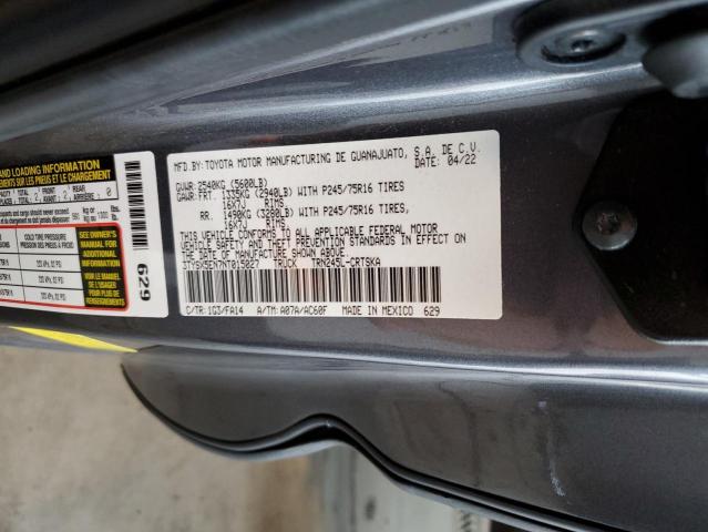 3TYSX5EN7NT015027 - 2022 TOYOTA TACOMA ACCESS CAB ნაცრისფერი ფოტო 13