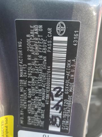 4T1BK1EB0DU037644 - 2013 TOYOTA AVALON BASE 灰色 照片 13