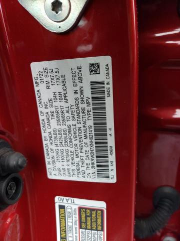 2HKRW2H7XNH621419 - 2022 HONDA CR-V SE RED photo 13