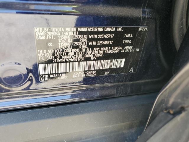 2T3W1RFV2MW161756 - 2021 TOYOTA RAV4 XLE BLUE photo 13