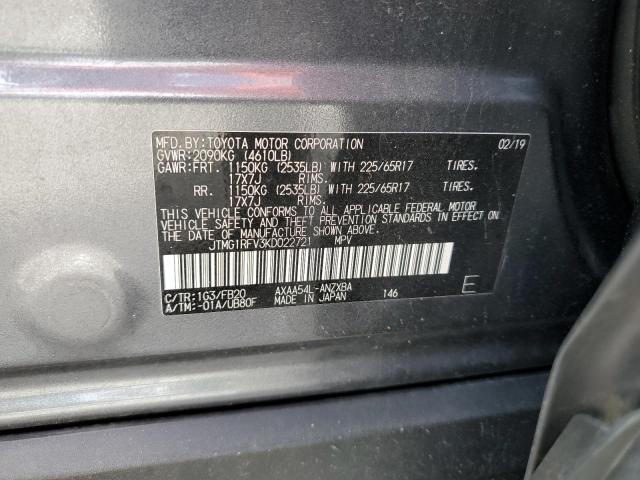 JTMG1RFV3KD022721 - 2019 TOYOTA RAV4 LE Gri fotoğraf 13