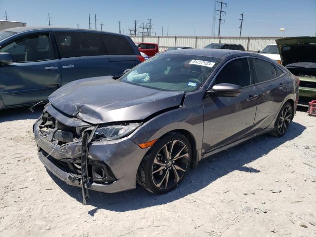 19XFC2F85KE033287 - 2019 HONDA CIVIC SPORT GRAY photo 1