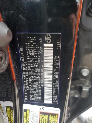 4T1G11BKXNU057611 - 2022 TOYOTA CAMRY SE BLACK photo 12