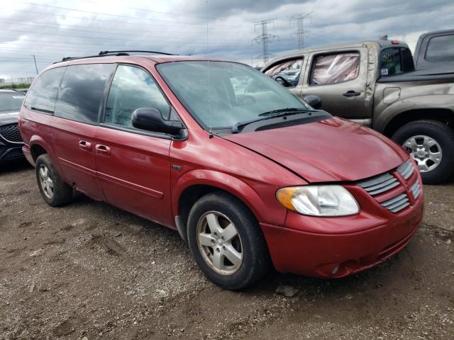 2D4GP44L67R282752 - 2007 DODGE GRAND CARA SXT RED photo 4