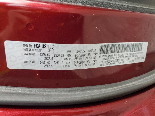 2C4RC1FG2JR271528 - 2018 CHRYSLER PACIFICA TOURING PLUS BURGUNDY photo 14