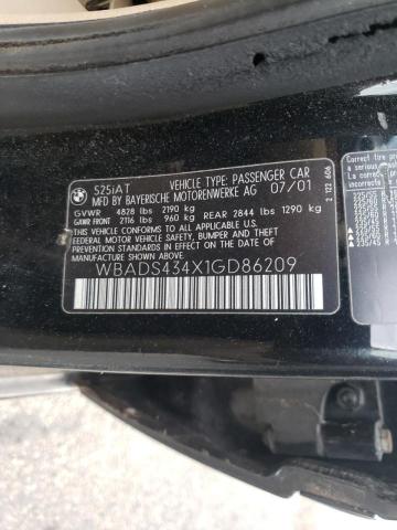 WBADS434X1GD86209 - 2001 BMW 525 IT AUTOMATIC BLACK photo 10