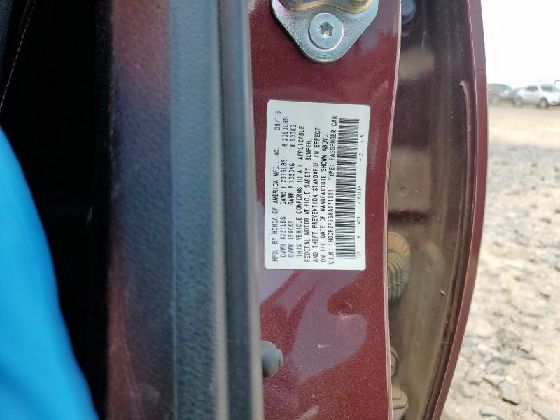 1HGCR2F55HA071011 - 2017 HONDA ACCORD SPORT BURGUNDY photo 12