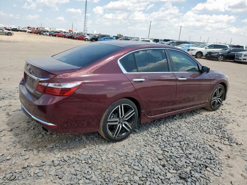 1HGCR2F55HA071011 - 2017 HONDA ACCORD SPORT BURGUNDY photo 3