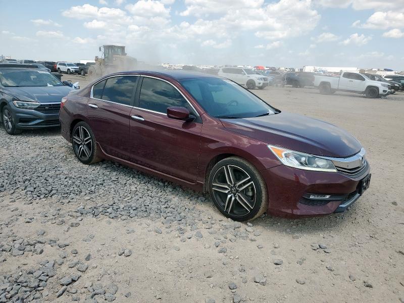1HGCR2F55HA071011 - 2017 HONDA ACCORD SPORT BURGUNDY photo 4