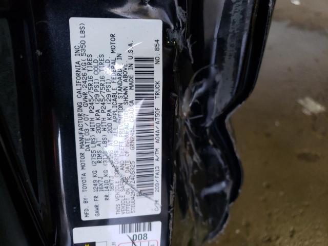5TEUU42N27Z405325 - 2007 TOYOTA TACOMA ACCESS CAB 黑色 照片 12