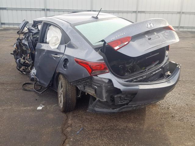 3KPC34A36KE067054 - 2019 HYUNDAI ACCENT LIMITED GRAY photo 3