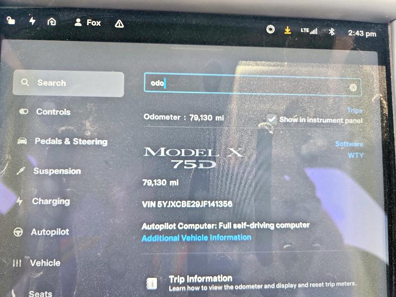 5YJXCBE29JF141356 - 2018 TESLA MODEL X BLACK photo 9