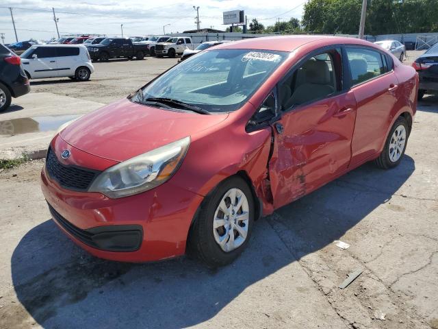 KNADM4A34D6108868 - 2013 KIA RIO LX RED photo 2