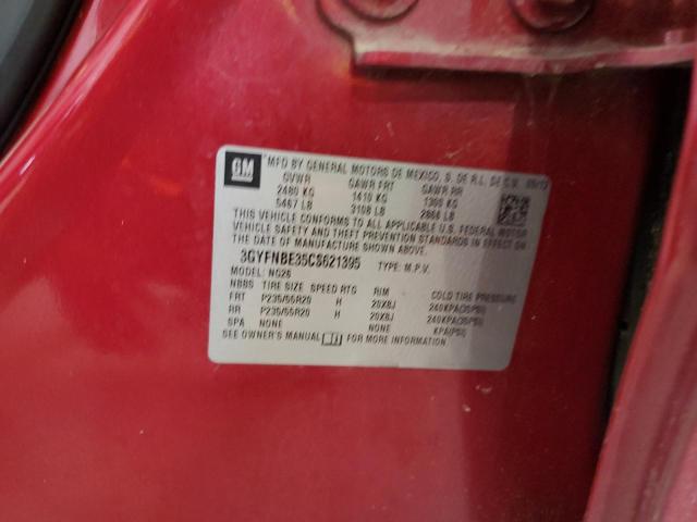 3GYFNBE35CS621395 - 2012 CADILLAC SRX PERFORMANCE COLLECTION Қызыл фото 13