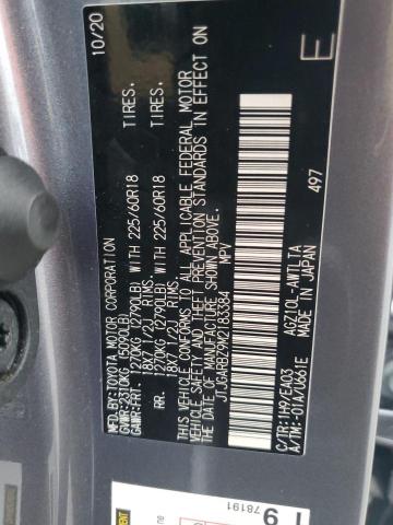 JTJGARBZ9M2183384 - 2021 LEXUS NX 300 BASE ნაცრისფერი ფოტო 12