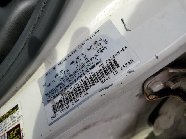 JM1BL1L38C1524720 - 2012 MAZDA SPEED 3 თეთრი ფოტო 12