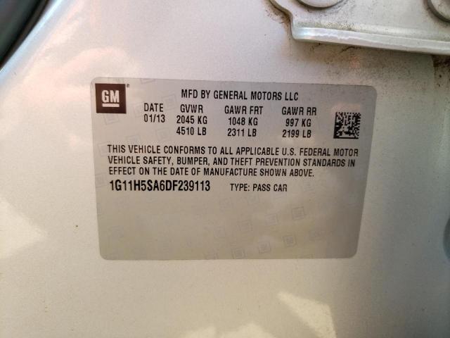 1G11H5SA6DF239113 - 2013 CHEVROLET MALIBU LTZ ვერცხლისფერი ფოტო 12
