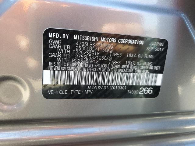 JA4AD2A31JZ010301 - 2018 MITSUBISHI OUTLANDER ES GRAY photo 13