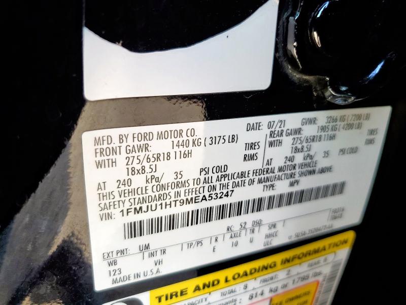 1FMJU1HT9MEA53247 - 2021 FORD EXPEDITION XLT 黑色 照片 13