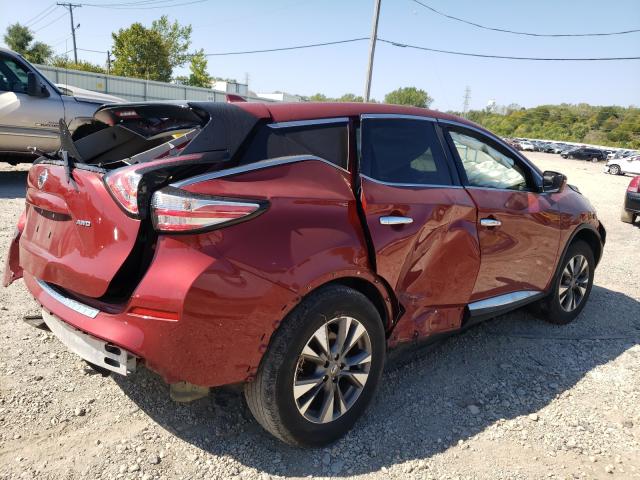 5N1AZ2MH0HN118419 - 2017 NISSAN MURANO S RED photo 4