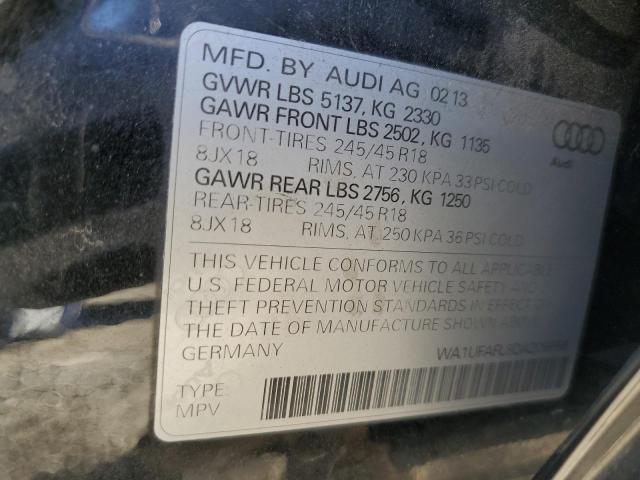 WA1UFAFL8DA209956 - 2013 AUDI A4 ALLROAD PREMIUM PLUS BLACK photo 12