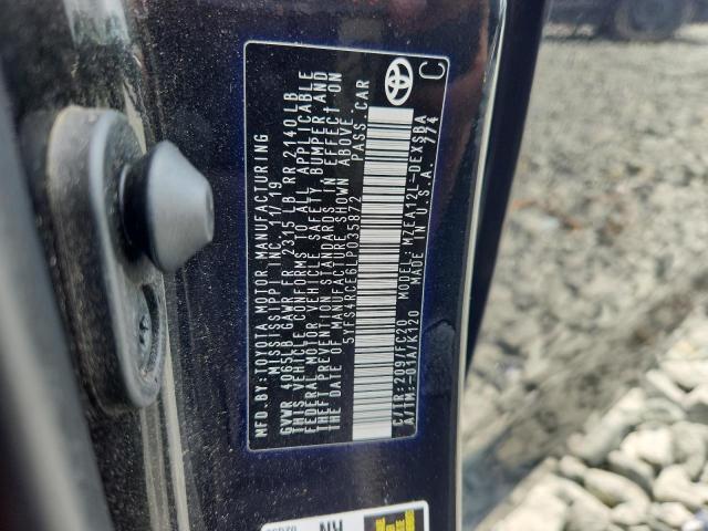 5YFS4RCE6LP035872 - 2020 TOYOTA COROLLA SE BLACK photo 12