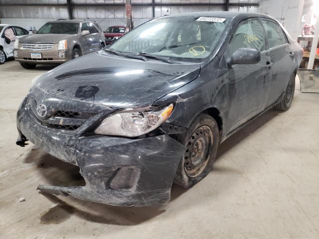 5YFBU4EE3CP037496 - 2012 TOYOTA COROLLA BASE BLACK photo 2