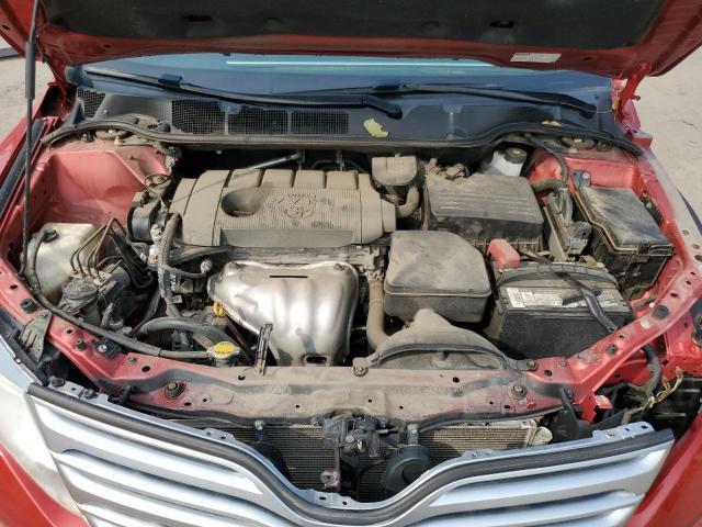 4T3ZA3BB6AU023039 - 2010 TOYOTA VENZA RED photo 12