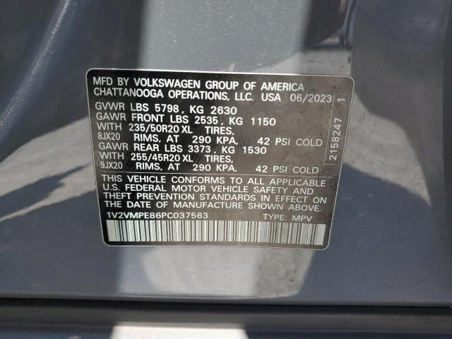 1V2VMPE86PC037563 - 2023 VOLKSWAGEN ID.4 PRO S 灰色 照片 13