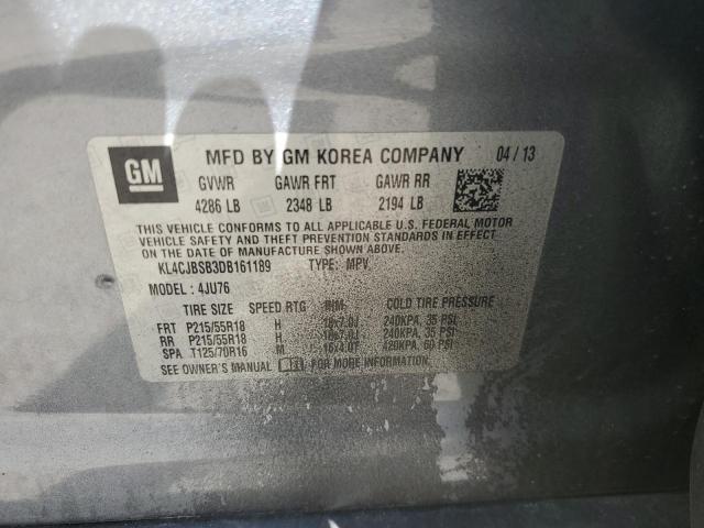 KL4CJBSB3DB161189 - 2013 BUICK ENCORE CONVENIENCE Grafit foto 13