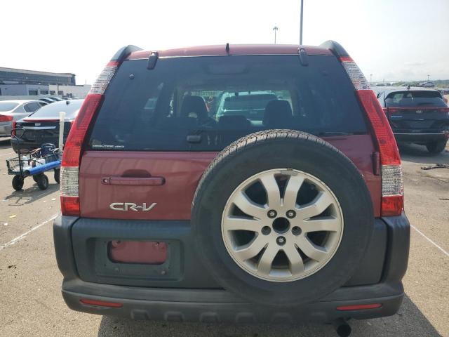 JHLRD78865C026352 - 2005 HONDA CR-V EX RED photo 6