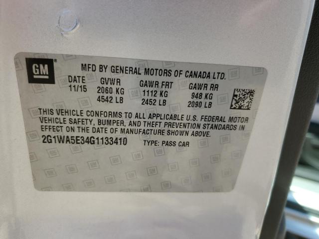 2G1WA5E34G1133410 - 2016 CHEVROLET IMPALA LIM LS SILVER photo 12