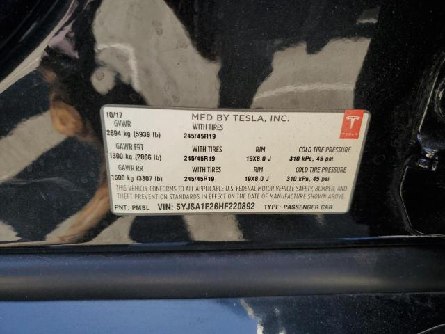 5YJSA1E26HF220892 - 2017 TESLA MODEL S Qara foto 13