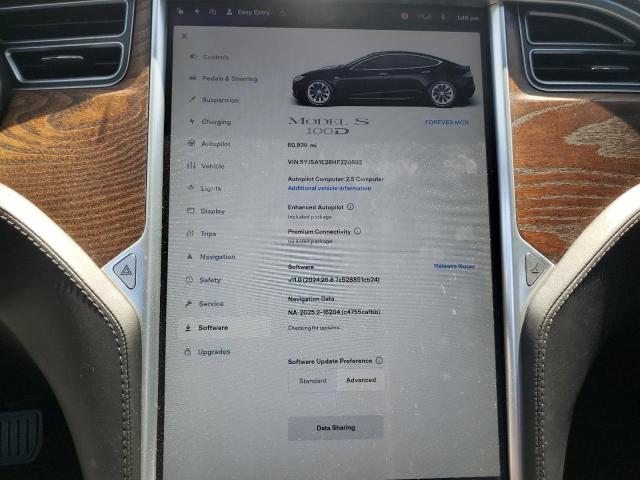 5YJSA1E26HF220892 - 2017 TESLA MODEL S Qara foto 9