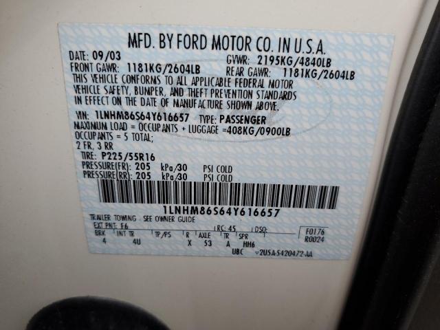 1LNHM86S64Y616657 - 2004 LINCOLN LS 白色 照片 13