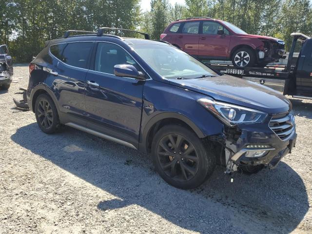 5XYZWDLA1JG526148 - 2018 HYUNDAI SANTA FE S BLUE photo 4