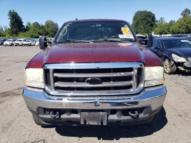 1FTNW21P84ED30621 - 2004 FORD F250 SUPER DUTY BURGUNDY photo 5