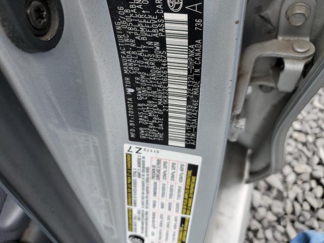 2T1KR32E16C614675 - 2006 TOYOTA COROLLA MA XR SILVER photo 13