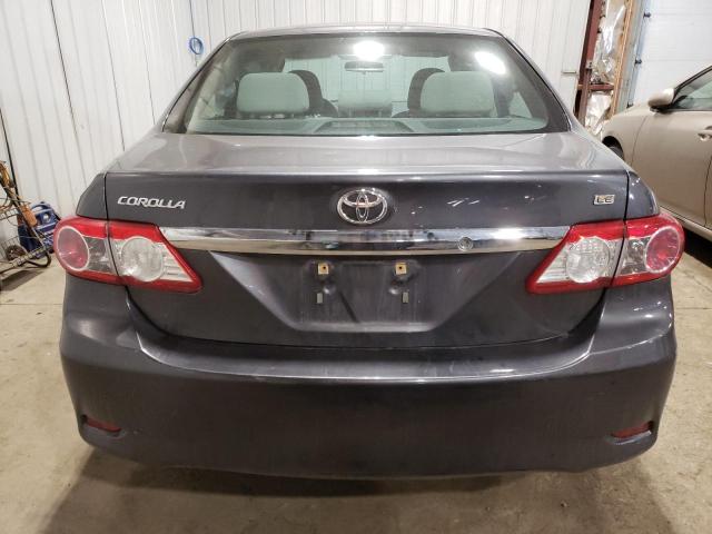 2T1BU4EE9DC124787 - 2013 TOYOTA COROLLA BASE GRAY photo 6