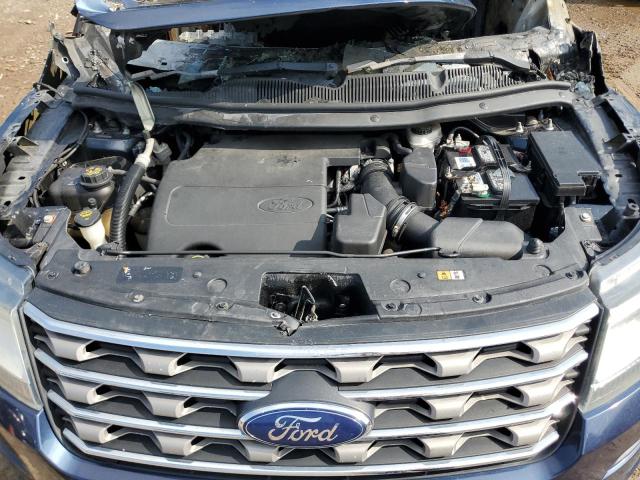 1FM5K8D83GGC31941 - 2016 FORD EXPLORER XLT BLUE photo 12