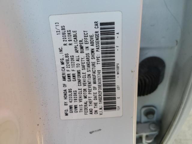 1HGCR2F39EA097749 - 2014 HONDA ACCORD LX WHITE photo 13