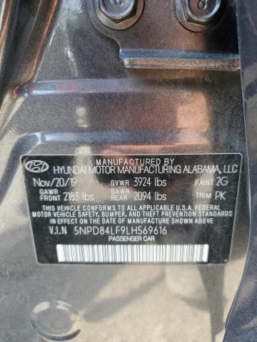 5NPD84LF9LH569616 - 2020 HYUNDAI ELANTRA SEL CHARCOAL photo 12