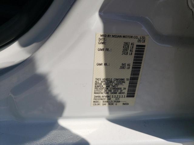 1N4BL4FV6KC112111 - 2019 NISSAN ALTIMA PLATINUM WHITE photo 12