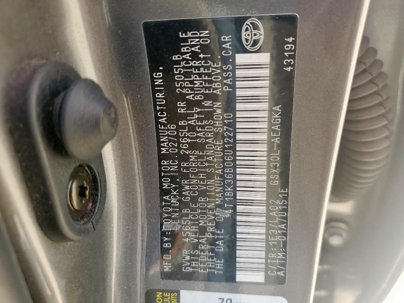 4T1BK36B06U122710 - 2006 TOYOTA AVALON XL GRAY photo 13