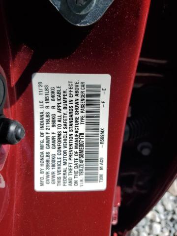 19XZE4F58ME007178 - 2021 HONDA INSIGHT EX RED photo 13