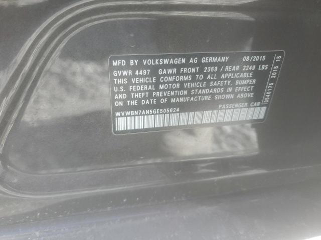 WVWBN7AN5GE505624 - 2016 VOLKSWAGEN CC BASE BROWN photo 12