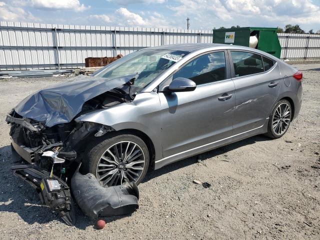 KMHD04LB2JU473913 - 2018 HYUNDAI ELANTRA SPORT GRAY photo 1