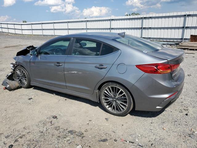 KMHD04LB2JU473913 - 2018 HYUNDAI ELANTRA SPORT GRAY photo 2