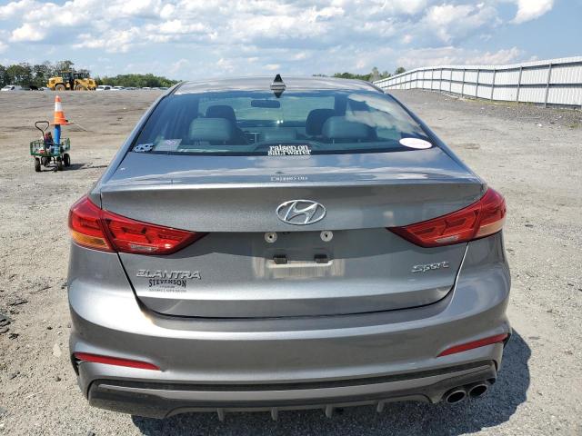 KMHD04LB2JU473913 - 2018 HYUNDAI ELANTRA SPORT GRAY photo 6