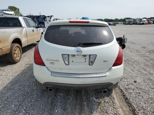 JN8AZ08T77W512388 - 2007 NISSAN MURANO SL WHITE photo 6